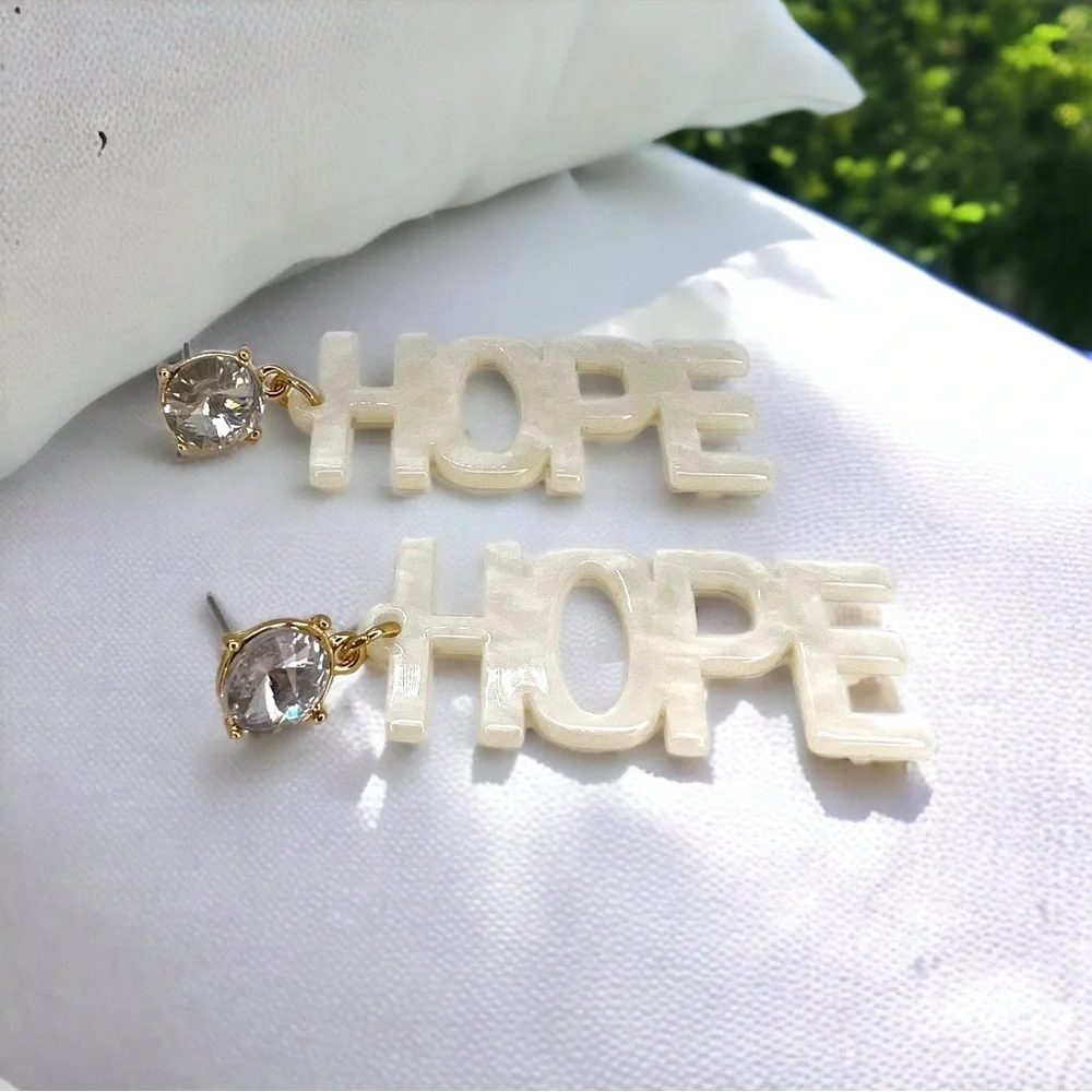 Wear Your Hope: Inspirational Dangle Earrings | Perfect Motivational Gift! NWT
